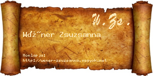 Wéner Zsuzsanna névjegykártya