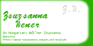 zsuzsanna wener business card